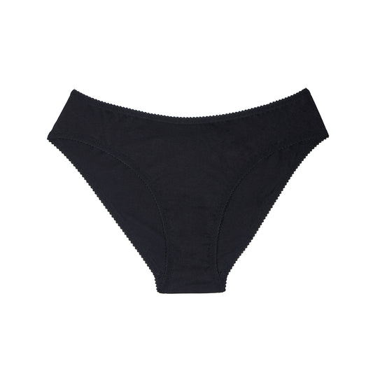 Sylvie Knickers Black Organic Cotton Jersey