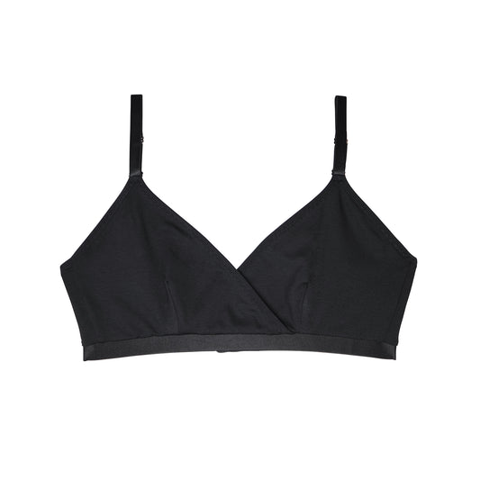 Tessa Bralette Black Organic Cotton Jersey