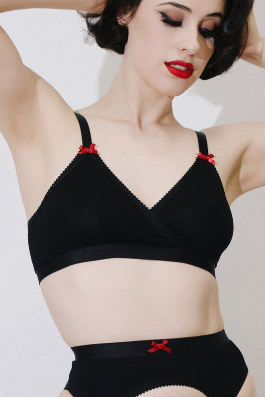 Tessa Bralette Black Modal Jersey