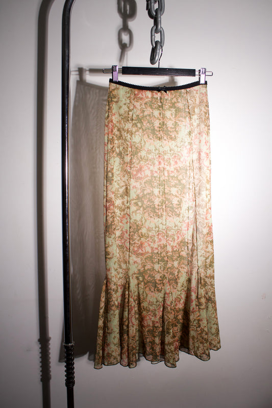 Lucretia Skirt Yellow Floral Mesh