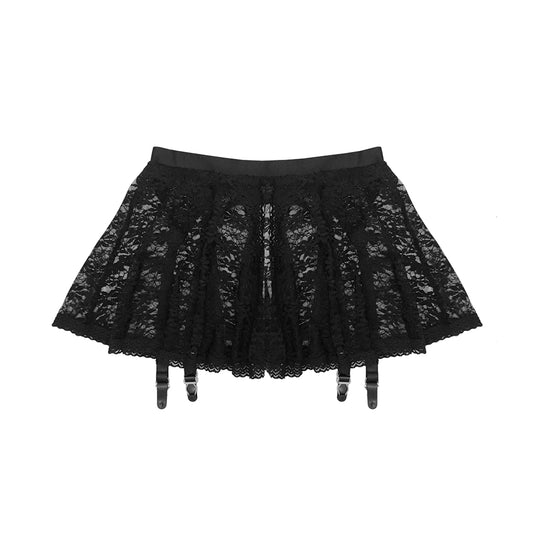 Black Lace Skirt Suspender | Hopeless Lingerie
