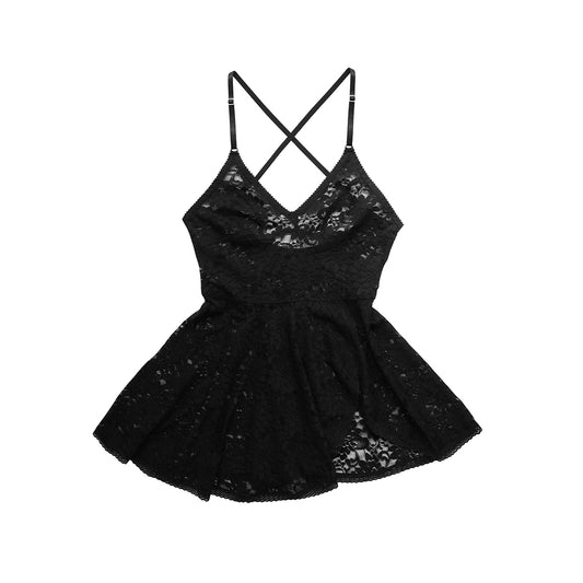 Black Lace Jumpsuit | Lorelei by Hopeless Lingerie